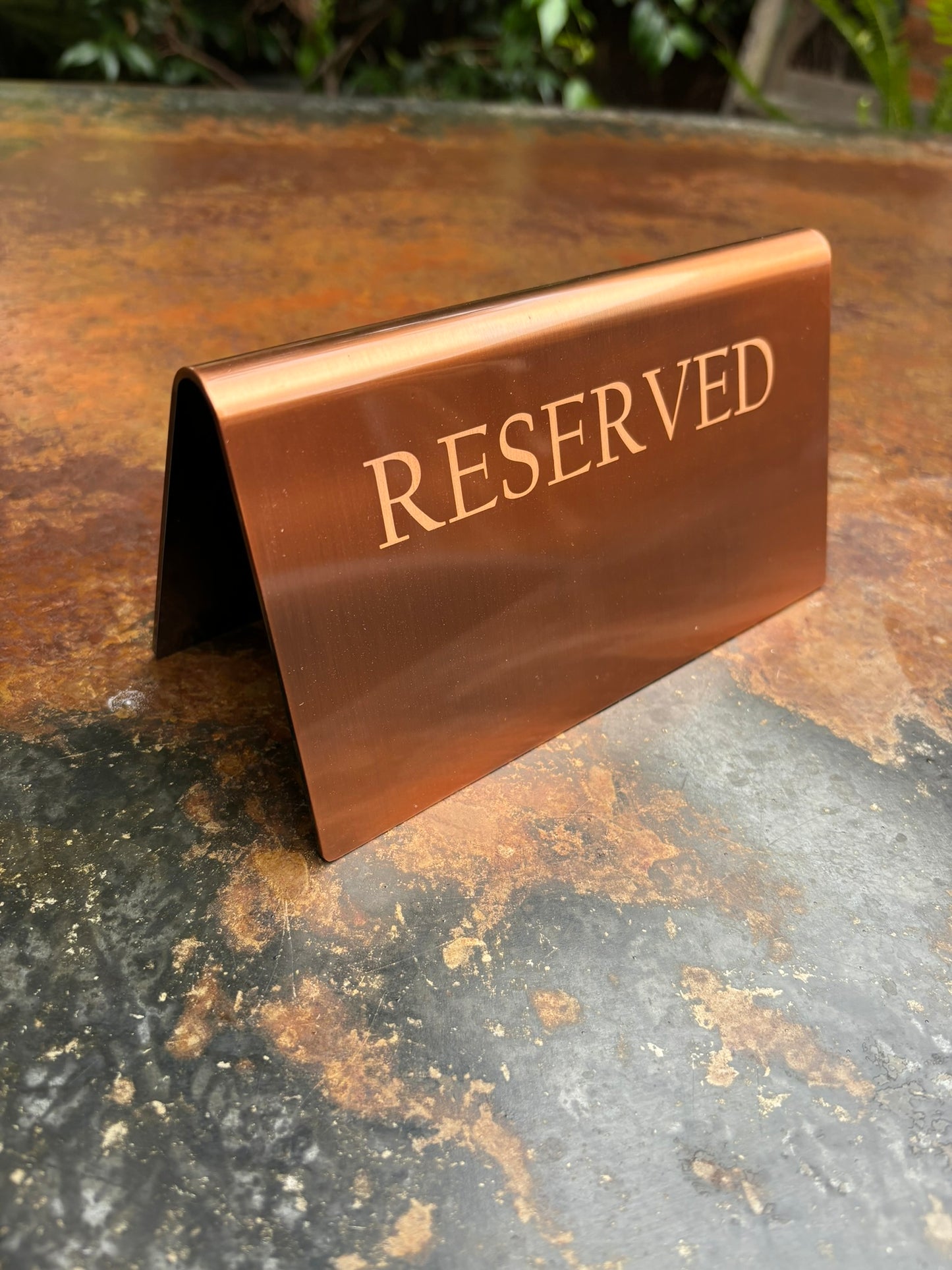Restaurant Reserved Sign