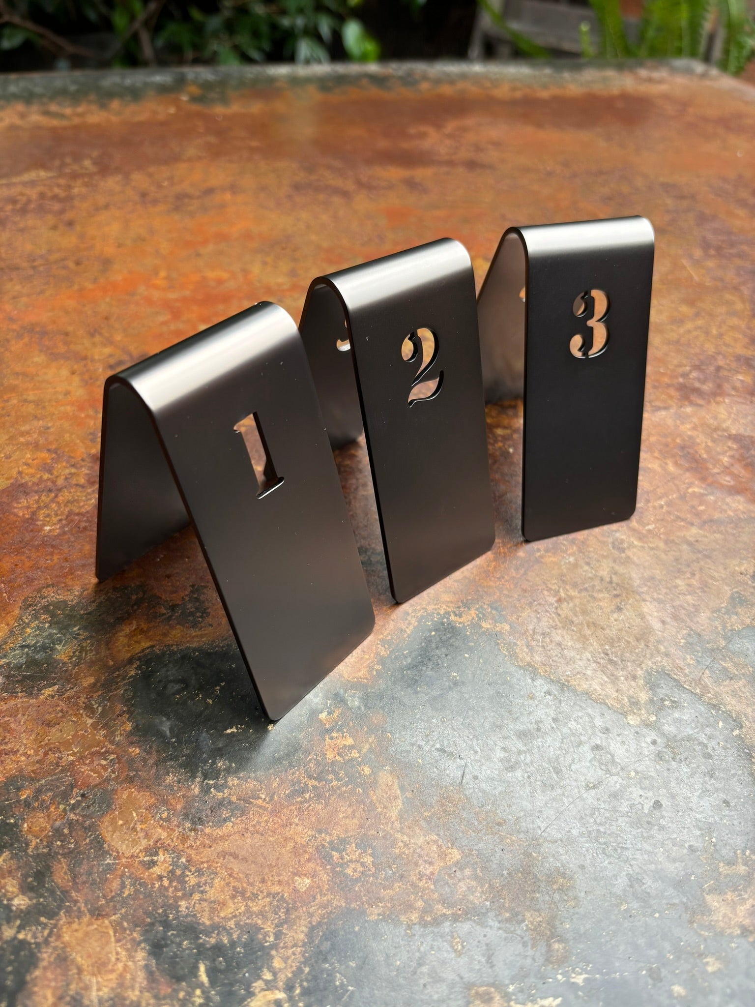 Pearl Black Cafe Table Numbers