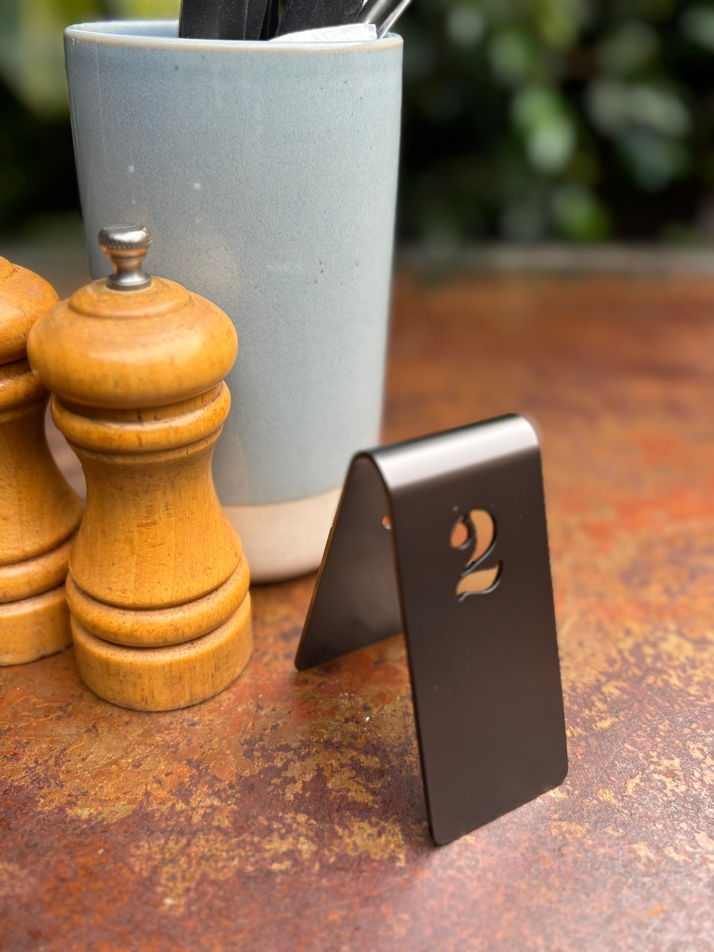 Silhouette Cafe Table Number Set - Pearl Black