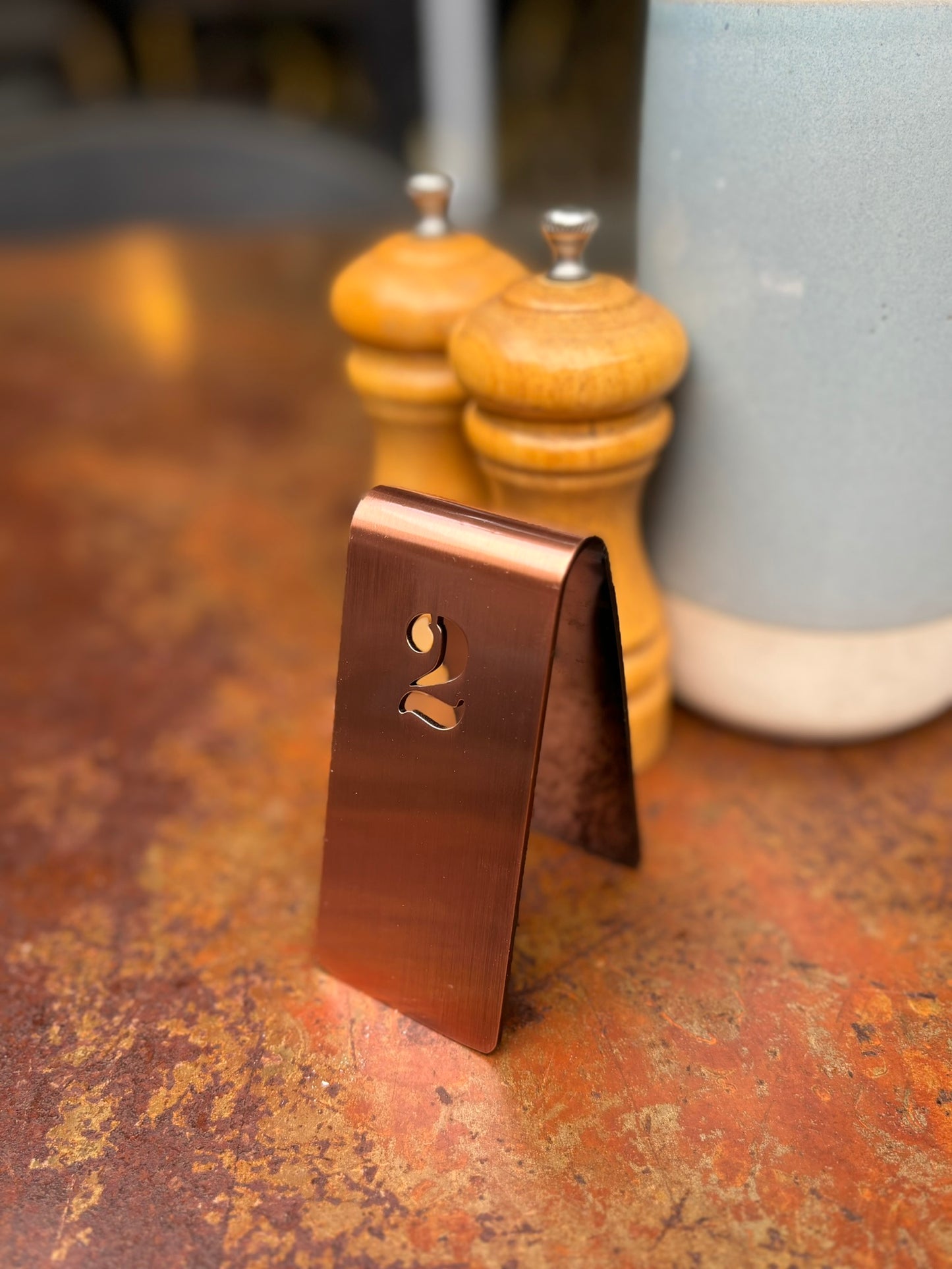 Cafe Table Number front view