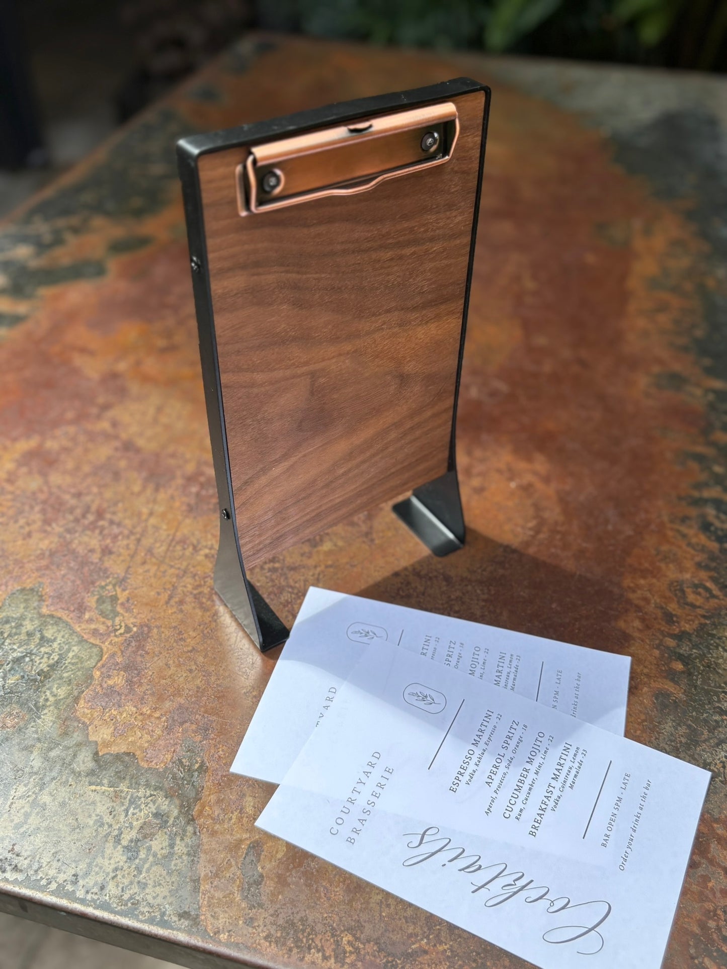 Brasserie Restaurant Signage Stand Front View