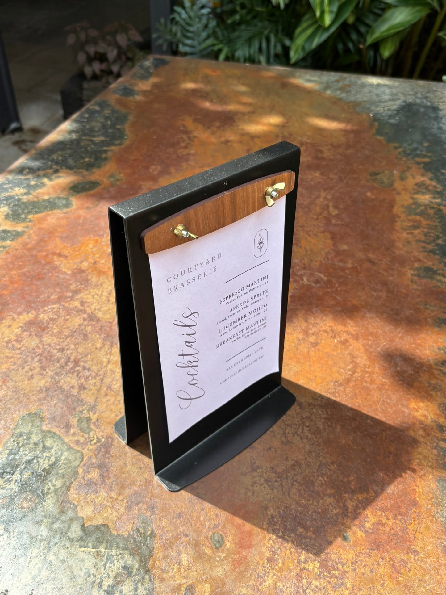 Monarch Cafe Signage Stand Diagonal