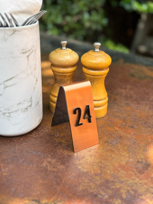 Apex Cafe Table Numbers Diagonal View