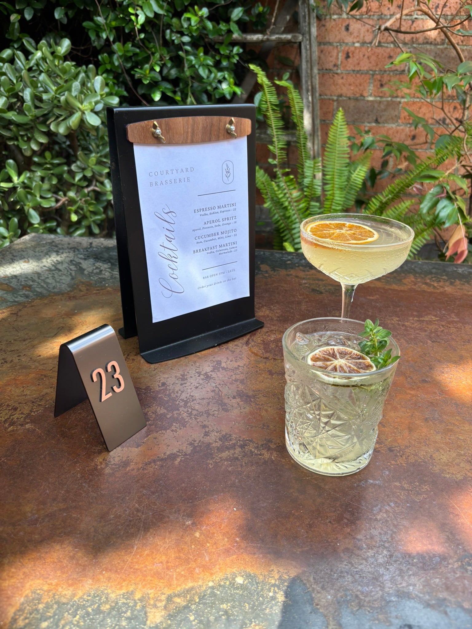 Monarch Restaurant Signage in use